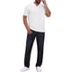 thumbnail image 2 of INSPIRE CHIC Regreso a Clases Polo de Punto Texturizado para Hombre Cuello en V Manga Corta Polo de Golf S Blanco, 2 of 6