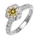 thumbnail image 1 of Anillos de Compromiso de Moissanita para Mujer 1 Uds Color D Claridad VVS1 Anillos de Diamante de Plata Esterlina Moissanita Verde/amarillo/rojo Alianzas de Boda con Certificado, 1 of 9