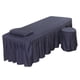 thumbnail image 4 of SPA Mesa De Masaje Juego De Ropa De Cama Falda De Cama Funda De Almohada Funda De Taburete Azul Oscuro-S, 4 of 5