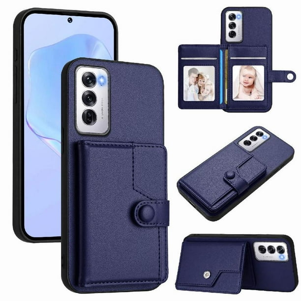 FOXDOCK Funda para OPPO Reno 12 con Bloqueo RFID - Diseño Elegante con Cierre de Botón