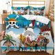 thumbnail image 1 of One Piece Bedding Three-Piece Set Home Dormitory Digital Printing Student Quilt Cover*1 Pillowcase*2 Cartoon Animation Luffy Bed Sheets, 1 of 5
