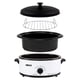 thumbnail image 2 of Horno tostador Nesco de 6 cuartos de galón Acero revestido de porcelana, 750 W, blanco, 2 of 9