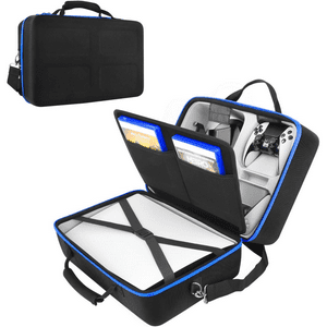 Genérico - Estuche De Transporte Rígido Para Consola Playstation 5, Estuche De Viaje Para Ps5 Compatible Con Disco Y Edición Digital, Bolsa De Almacenamiento Para Ps5 Controllers/Headset/Cords Y Otros-Negro