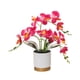 thumbnail image 5 of Plantas en macetas de flores artificiales, simulación de flores, decoración del hogar, bonsái, orquídea de imitación para boda, inauguración de la , Amaranto, 5 of 5