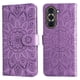 thumbnail image 2 of Funda tipo cartera FOXDOCK para Huawei Nova 10 Pro , diseño girasol en relieve, cuero PU, cierre magnético, soporte y tarjetero, 2 of 5
