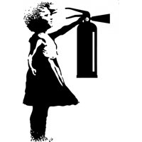 Rienda Libre Graphics - Decomural Girl Extiguisher Banksy Ws-51320