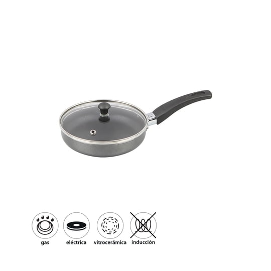 Sarten Aluminio Con Tapa 14 Cm 2 Piezas 1 Un Mainstays
