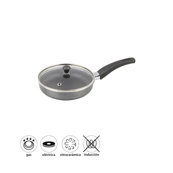 Sarten Aluminio con Tapa 14 cm 2 Piezas, 1 Un