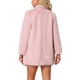 thumbnail image 3 of INSPIRE CHIC Abrigo de Mujer de Piel Sintética con Solapa Abrigado Invierno Abierto Casual Largo Chaquetas Esponjosas S Rosa Empolvado, 3 of 6