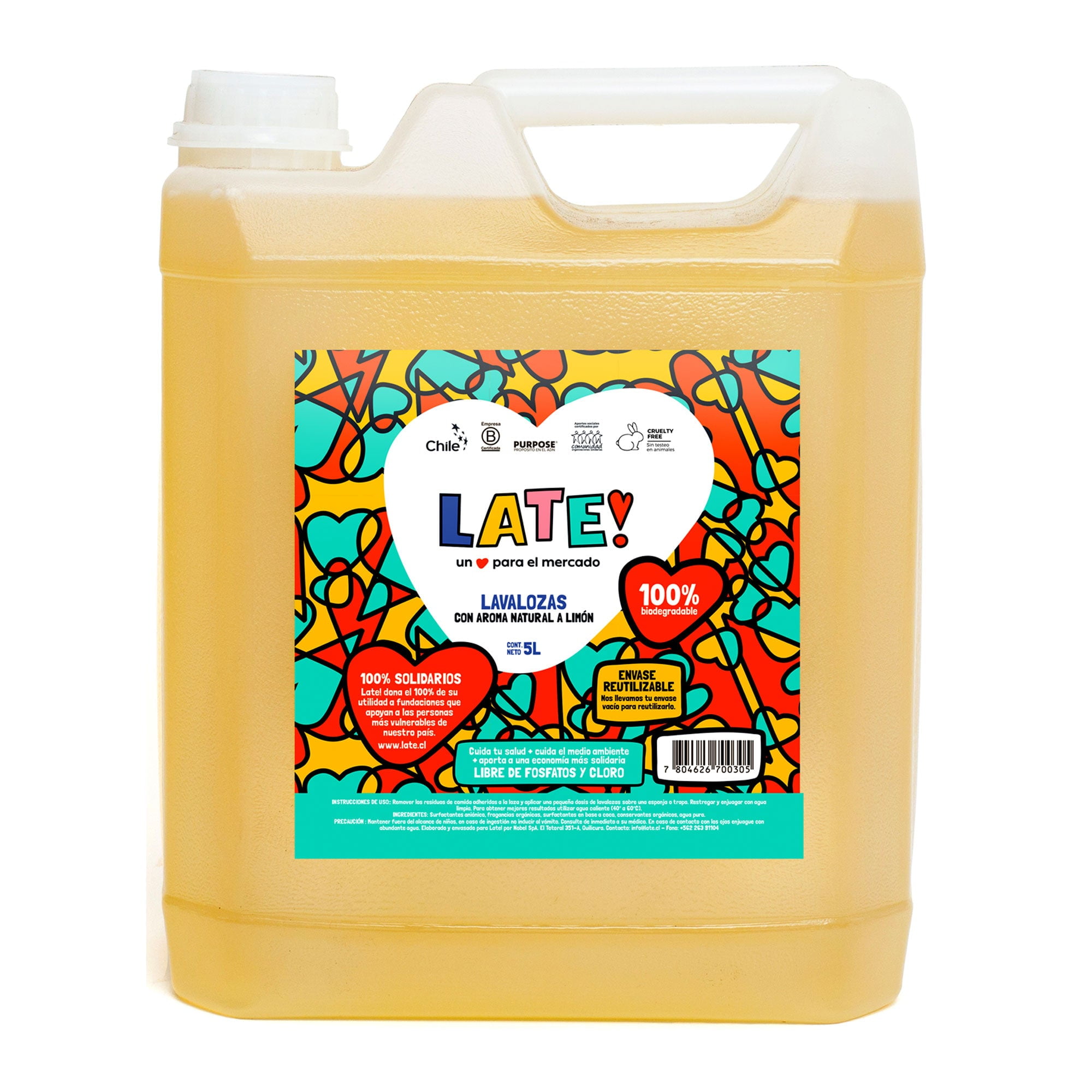 Late! - Lavalozas Biodegradable 5 L