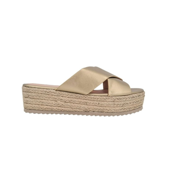 Sandalias Plataforma Corrida 08040dorado38