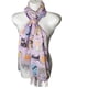 thumbnail image 2 of Bufanda, Pañuelo, Estampado De Gatitos, Primavera/verano Color Lila, 2 of 3