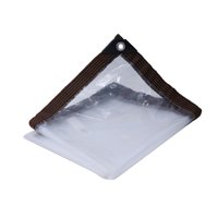 Magideal - Lona De Lona Transparente De Lona Transparente Plegable A Prueba De Polvo De Lona Transparente Con Lona Transparente Con Ojales Para Jardín De Carpas 2Mx4M