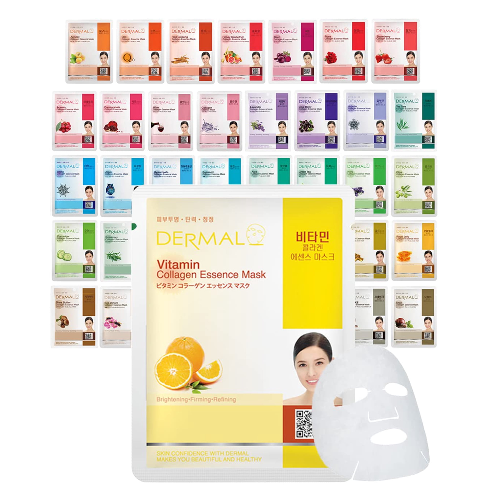 Mascarilla Facial Dermal 39 Combo Pack Collagen Essence Korean