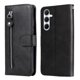 thumbnail image 1 of Funda tipo cartera para Samsung Galaxy A56 5G con bolsillo con cremallera y ranuras para tarjetas – Función de soporte Negro, 1 of 6