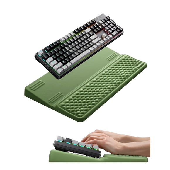 Reposamuñecas Vaydeer XL para Teclado, Verde, Espuma de Memoria