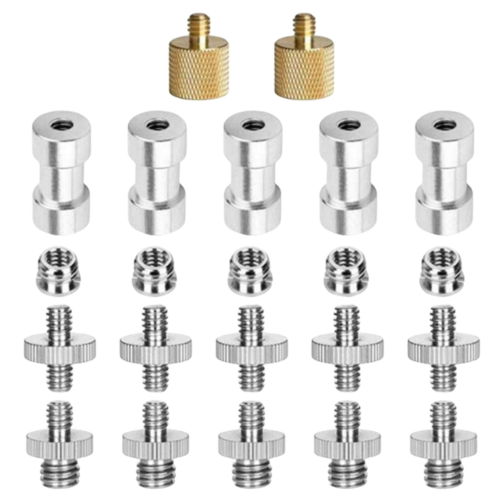Magideal - Adaptador De Tornillo De De Cámara De 22 Piezas, Tornillos Roscados Convertidores De 1/4 Pulgadas Y 3/8 Pulgadas, Adaptador De Tornillo De