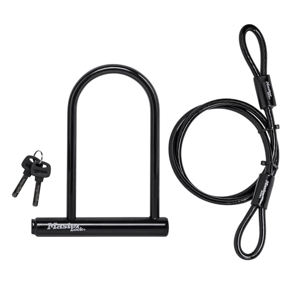 Candado Bike Lock Master Lock 7.25 U con cable en forma de bucle