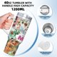 thumbnail image 5 of Mouk Vaso aislado de acero inoxidable con asa, diseño temático, regalo para familia, amigos y fans; incluye pajita y encaja en el portavasos estándar, 40 oz, 5 of 6