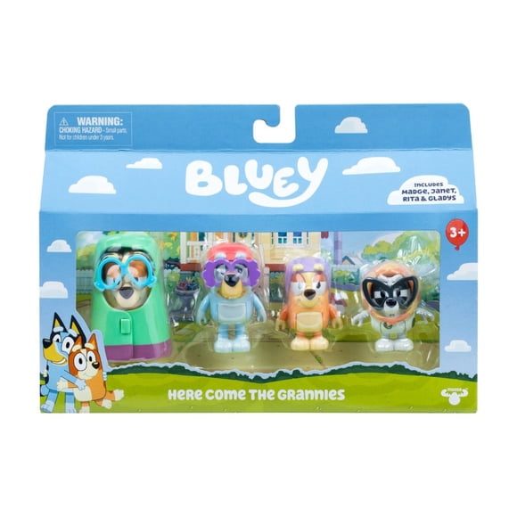 Bluey Pack De 4 Fig. S14 - Ahí Vienen Las Abuelas