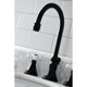 thumbnail image 4 of Grifo Kingston Brass Governor de baño de instalación amplia, negro mate, 4 of 9