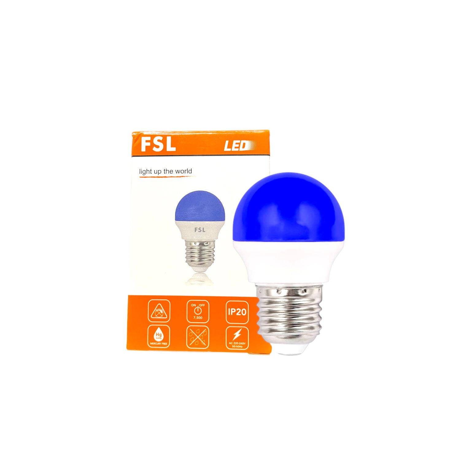 Pack X10 Guirnalda Led Decorativa G45 2w/e27 Color Azul -fsl