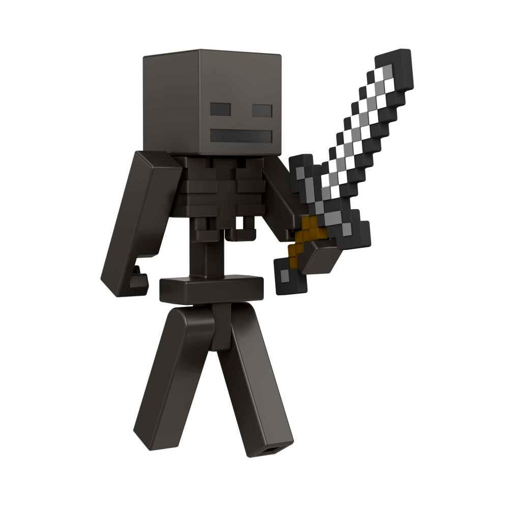 Figura De Acción Mattel Minecraft Vanilla Wither Skeleton