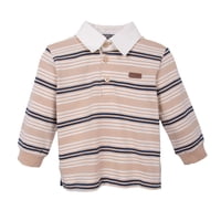 Pillin - Polera Bebé Niño A Rayas Con Cuello Crudo