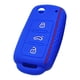 thumbnail image 2 of Protector De La Chaqueta De La Cubierta De La Llave Del Control Remoto Del Coche De Silicona Para Golf VW Sagitar Polo Azul Oscuro, 2 of 5