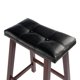 thumbnail image 2 of Taburete Winsome Mona de nogal envejecido con asiento de piel sintética de 24 pulgadas, 2 of 5