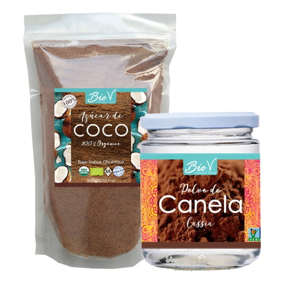 Pack X2 Canela 200g + Azucar De Coco 500g Bio V