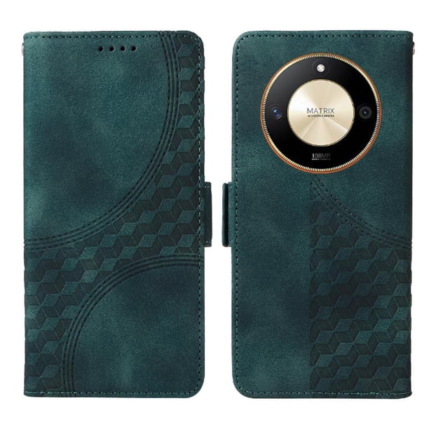 Carcasa FOXDOCK Honor Magic 6 Lite de cuero PU, diseño acolchado clásico, protección contra caídas y rayones