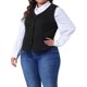 thumbnail image 4 of Agnes Orinda Trajes de Halloween Chalecos de Mujer Tallas Grandes Cuello en V Totalmente Forrado Botones Vestido de Trabajo Chaleco de Esmoquin 1X Negro, 4 of 6