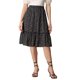 thumbnail image 1 of INSPIRE CHIC Falda de Mujer Cintura Elástica Línea A Fluida con Volantes en Capas Falda Midi Floral Negra Floral M, 1 of 6