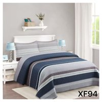 Genérico - Cubrecama Quilt Verano King - Gris Matiz Xf94