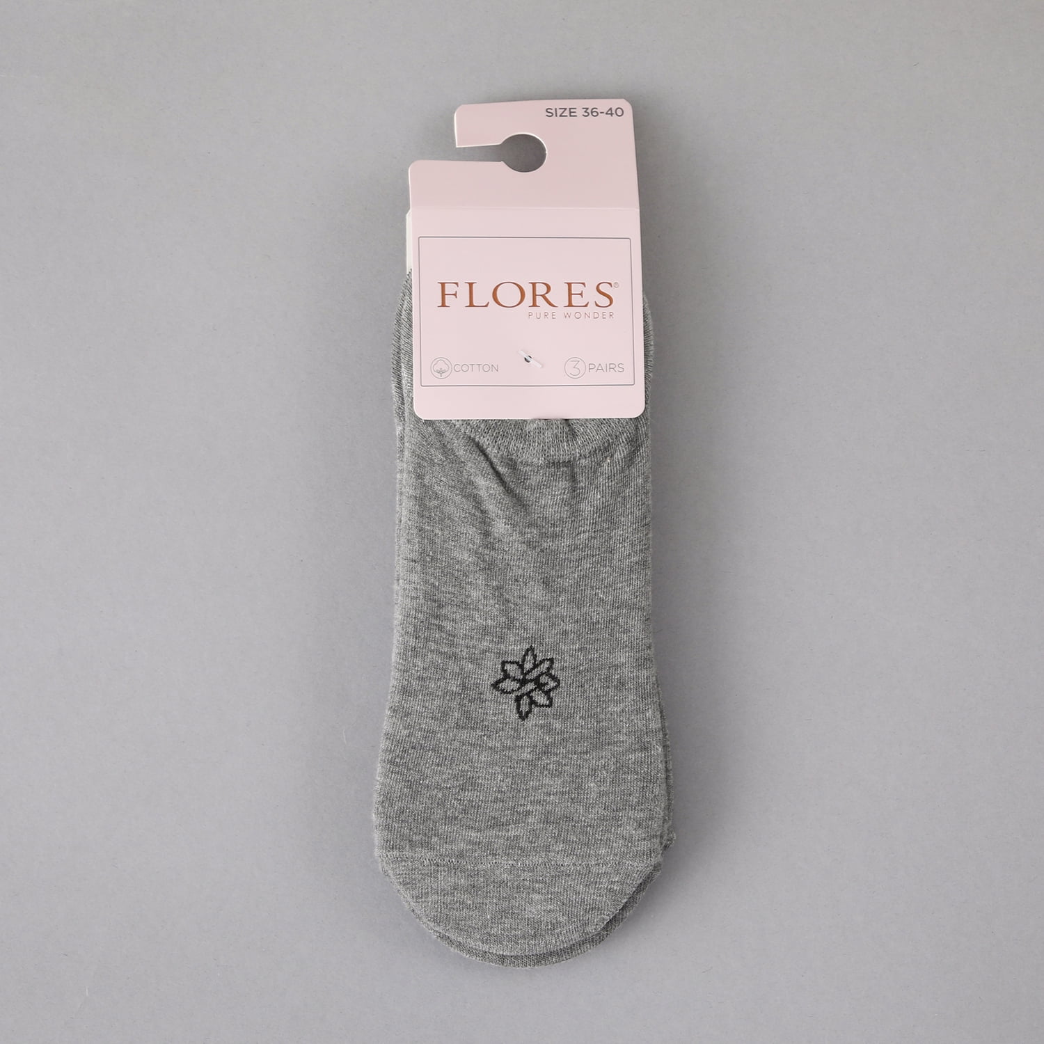 Calcetin 3x Pack Invisible Flores Mujer 50701-54