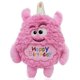 thumbnail image 1 of Juguete para perro HUGEME Monstruo de peluche rosa con chirrido de cumpleaños, 1 of 8
