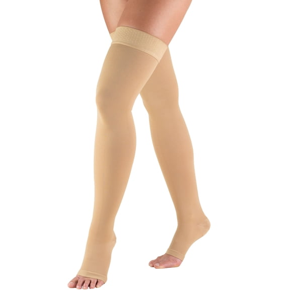 Medias de compresión Truform 20-30 mmHg hasta el muslo, color beige
