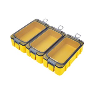 Ioensy - Caja Compacta Para 3 Aparejos De Pesca, Para Ninfas Y Streamers, Color Amarillo