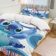 thumbnail image 3 of 3 Pieces Cartoon Stitch Bedding Comforter Set Full with 2 Pillowcases for Kids Teens Girls Women Microfiber Easy Wash Light Breathable Cozy White Base Bed Sheets, 3 of 5