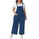 thumbnail image 1 of Agnes Orinda Pantalones de Petos para Mujer Talla Grande, Mono Casual de Mezclilla con Tirantes Ajustables, Talla 2X Azul, 1 of 6