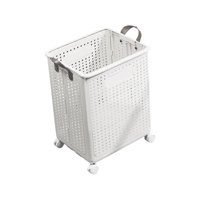 Bothyi - Cesto De Ropa Sucia Con 4 Ruedas Cesto De Ropa Sucia Para Uso En Viajes Dormitorio Lavandería L Blanco