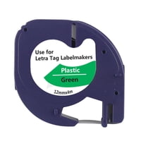 Lumipets - Cinta Tipo Letratag Para Rotuladora Dymo 12Mm X 4M | Verde 91334