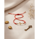 thumbnail image 1 of Pulsera brazalete hilo protección charm de latidos Rojo, 1 of 3