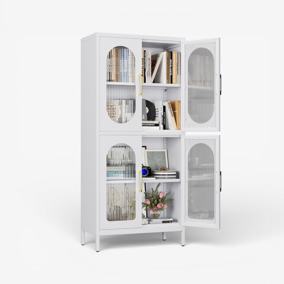 Mueble vitrina 4 puertas linea white home YXG-02