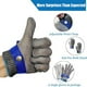 thumbnail image 5 of Guantes anticorte para matar peces, protección anticorte para las manos, guantes de acero inoxidable con alambre de metal y hierro., 5 of 5