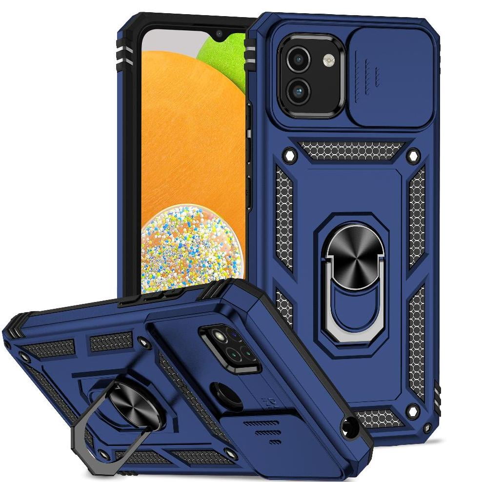 Estuche Gangxun Para Samsung Galaxy A03, Soporte Giratorio 360°, Estilo Mecánico Y Magnético