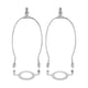 thumbnail image 1 of 2 piezas de pantalla de lámpara, accesorios de iluminación de arpa, soporte, Base de luz, accesorio de luz, arpa de lámpara para mesa/luz de suelo Plata, 1 of 5