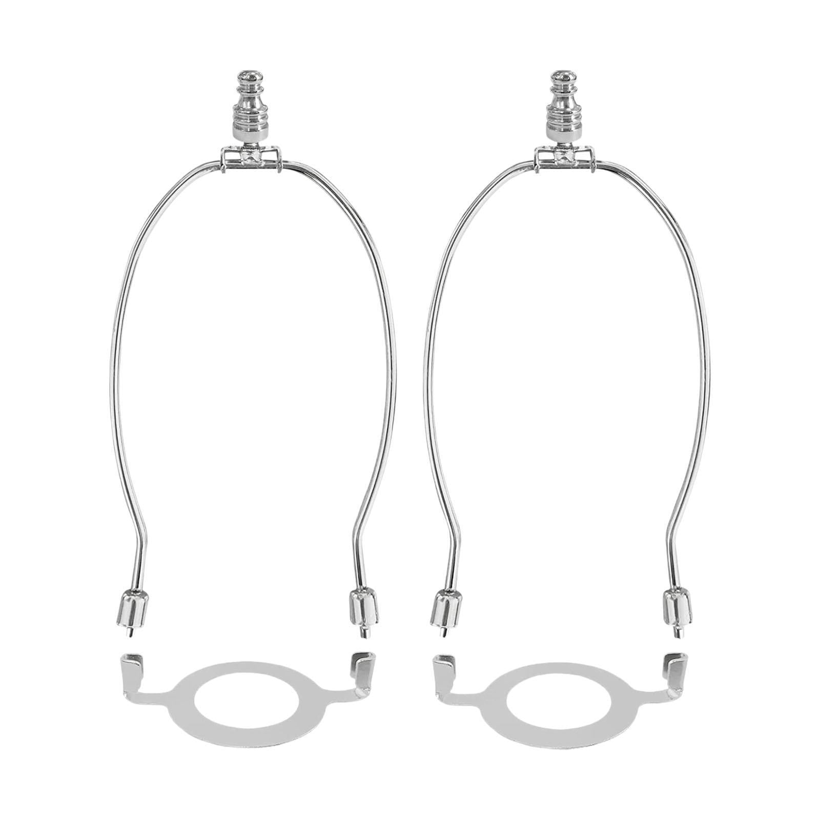 Magideal - 2 Piezas De Pantalla De Lámpara, Accesorios De Iluminación De Arpa, Soporte, Base De Luz, Accesorio De Luz, Arpa De Lámpara Para Mesa/luz De Suelo Plata