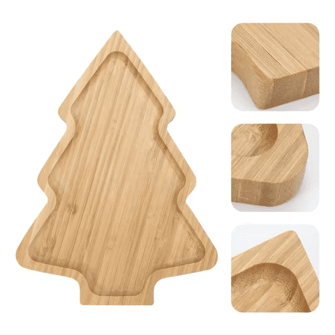 Genérico - Tabla Picoteo Árbol Bambú Picnic Compartir Aperitivo 28Cm